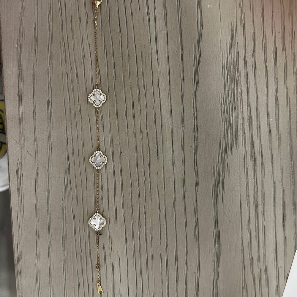 925 sterling silver bracelet in gold and white